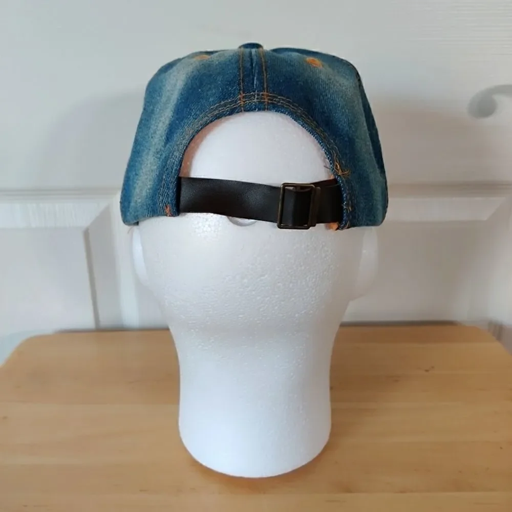 Westend embellished distressed denim hat